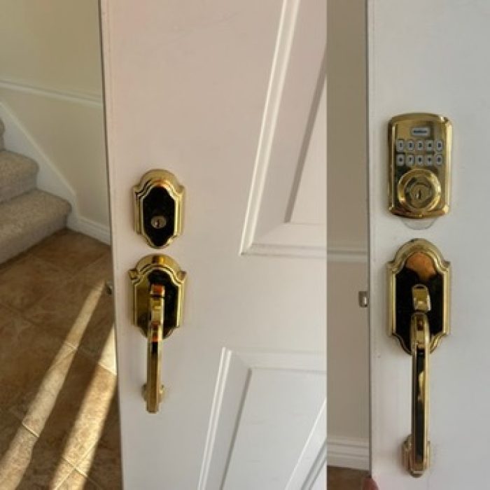 Door Lock before and after
